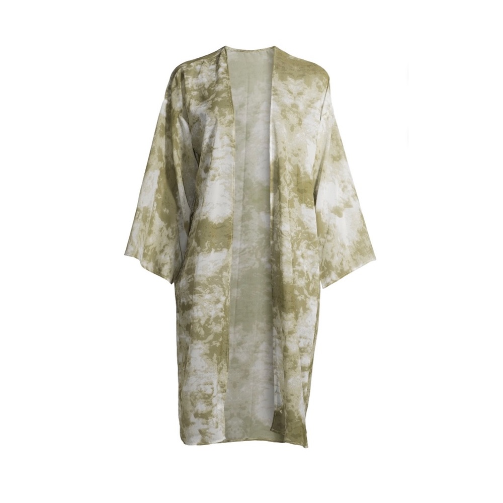 🆕 Collarless Long Sleeve Tie Dye Kimono